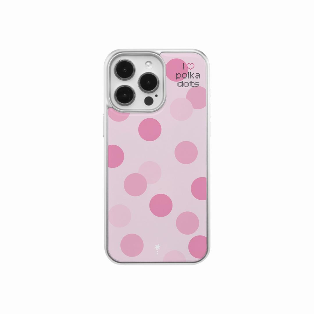 I love Polka dots_pink (epoxy/glass bumper)