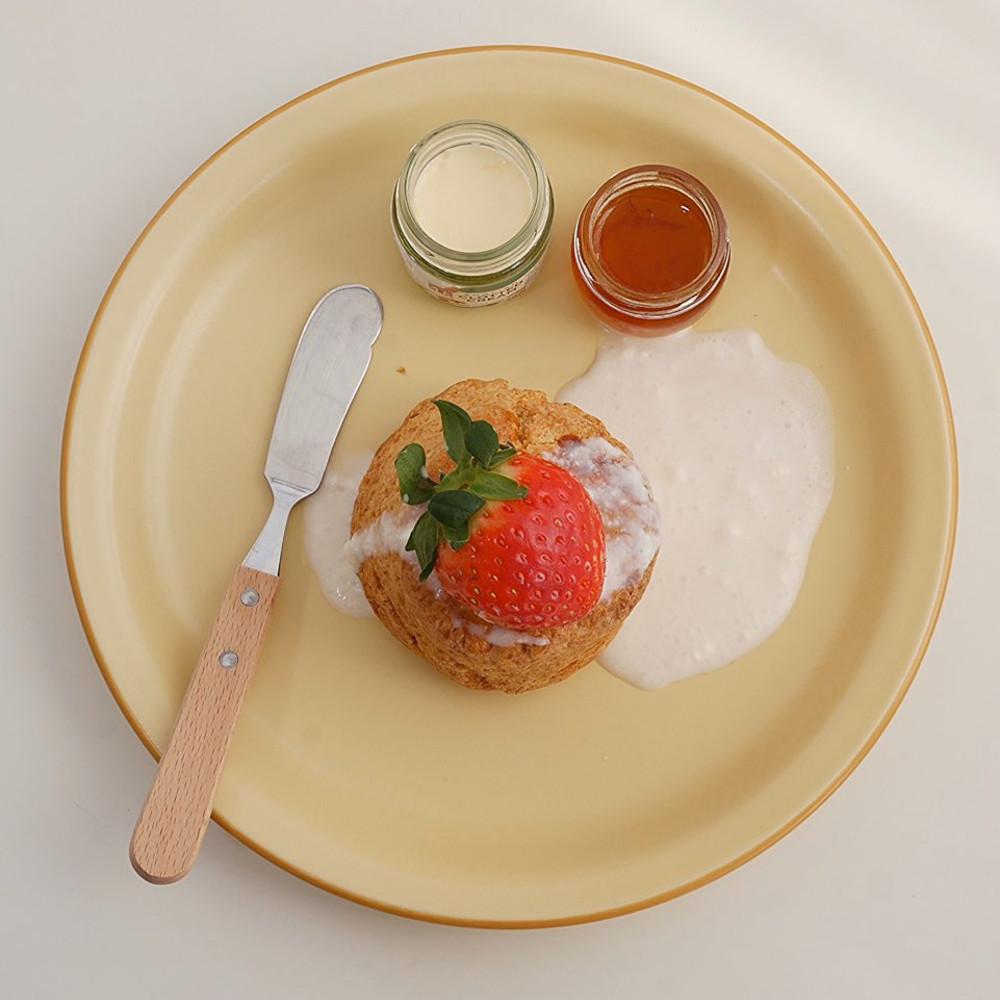 카네수즈 클라리스 접시 옐로우 아이보리