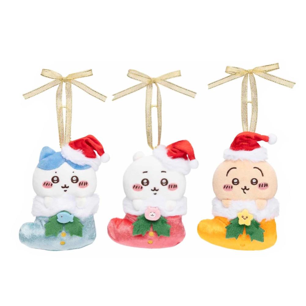 치이카와 먼작귀 크리스마스 선물 산타 양말 홀리데이 마스코트 인형 키링 3종