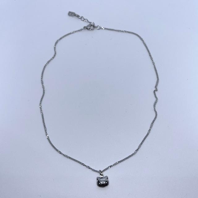 헬로키티목걸이 키티목걸이 체인목걸이 참목걸이 써지컬스틸 목걸이 목걸이선물 은목걸이 실버목걸이