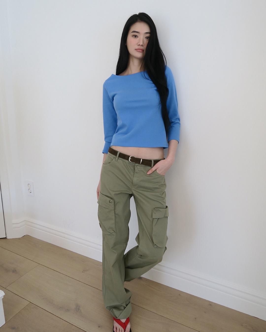 Classic Boat Neck Tee - Blue