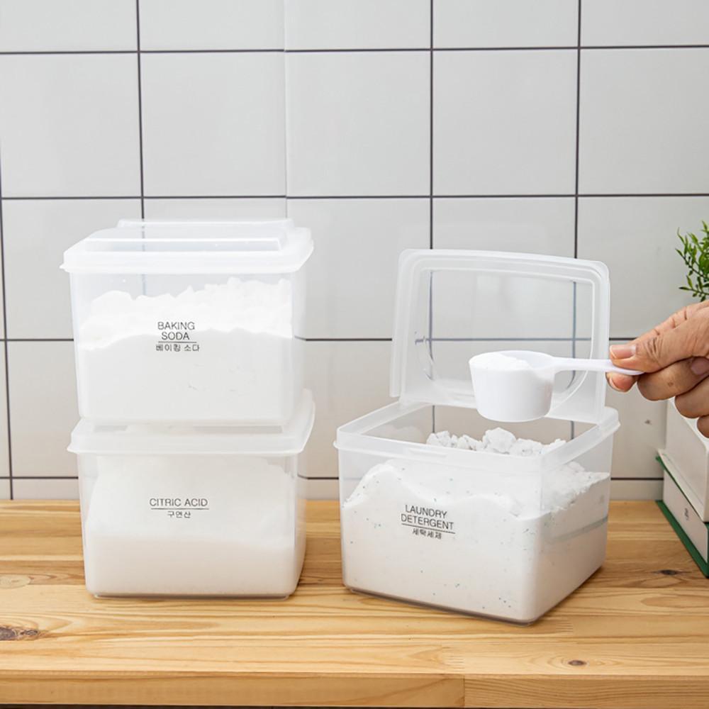 세탁 세제용기) 가루 세제통, 천연세제 소분용기 1.3L