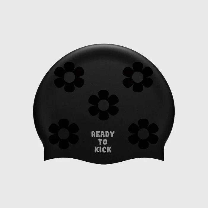 [당일 출고] BLOSSOM all black 실리콘 수영 모자