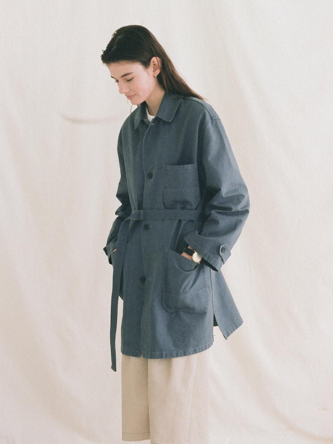 ATELIER LONG JACKET [ Smokey Blue ]