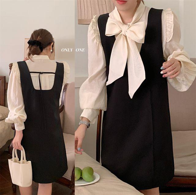 [쿠폰][아나운서 협찬] 리로이 뷔스티에 가을 키작녀 미니 하객 원피스 블랙 빅사이즈 77사이즈여성쇼핑몰 르뚜앙