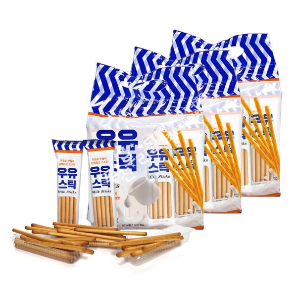 우유스틱 과자 (16봉입) x 3봉