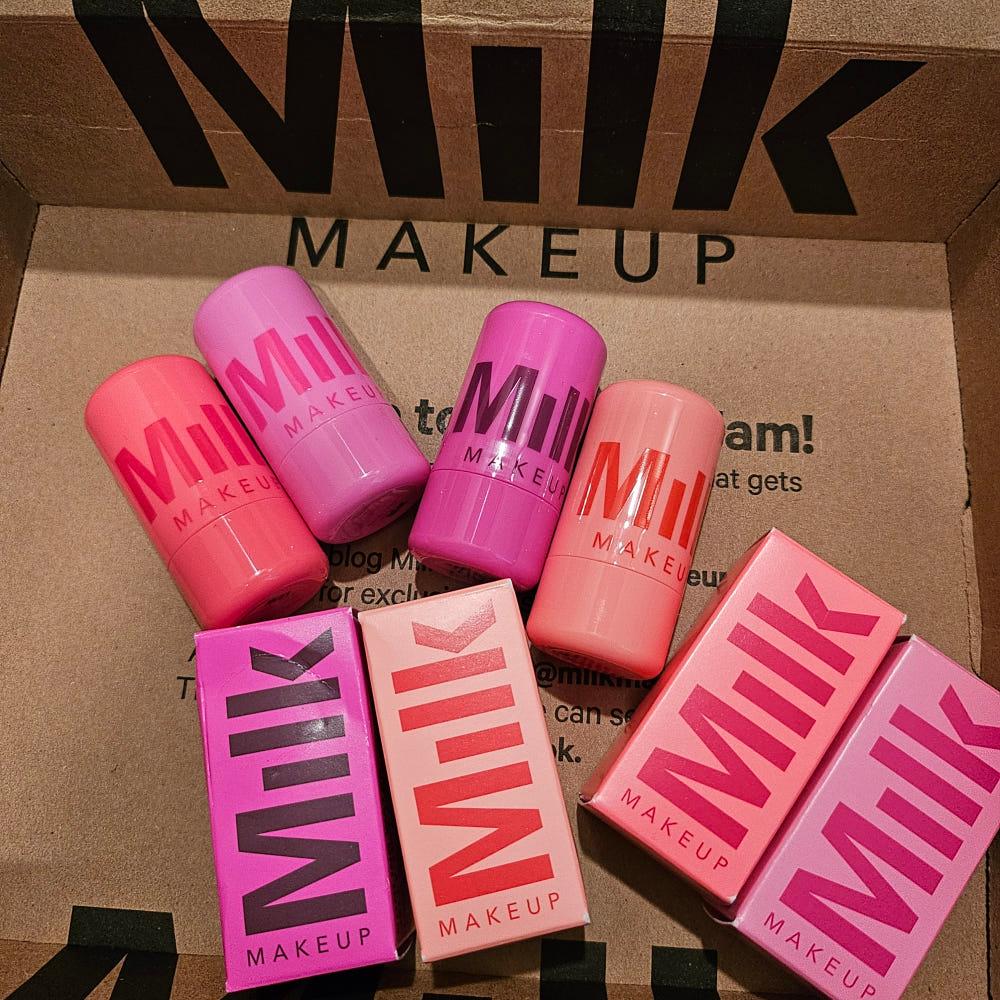 밀크메이크업 쿨링 워터 젤리 틴트 립 치크 스틱 블러쉬