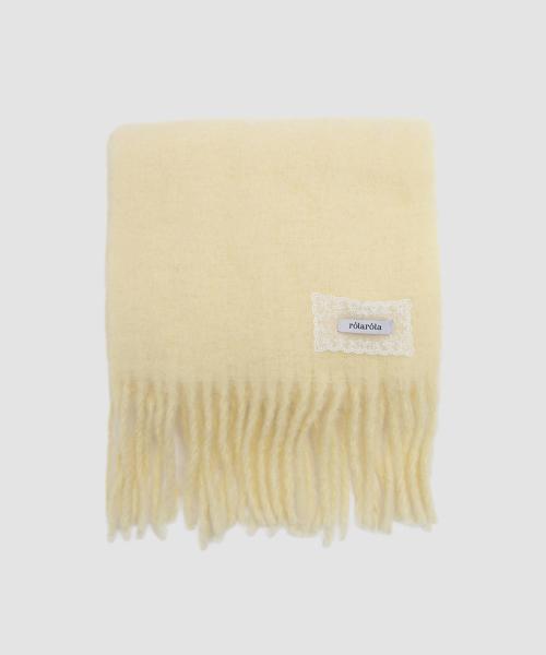 LACE LABEL HAIRY MUFFLER LEMON