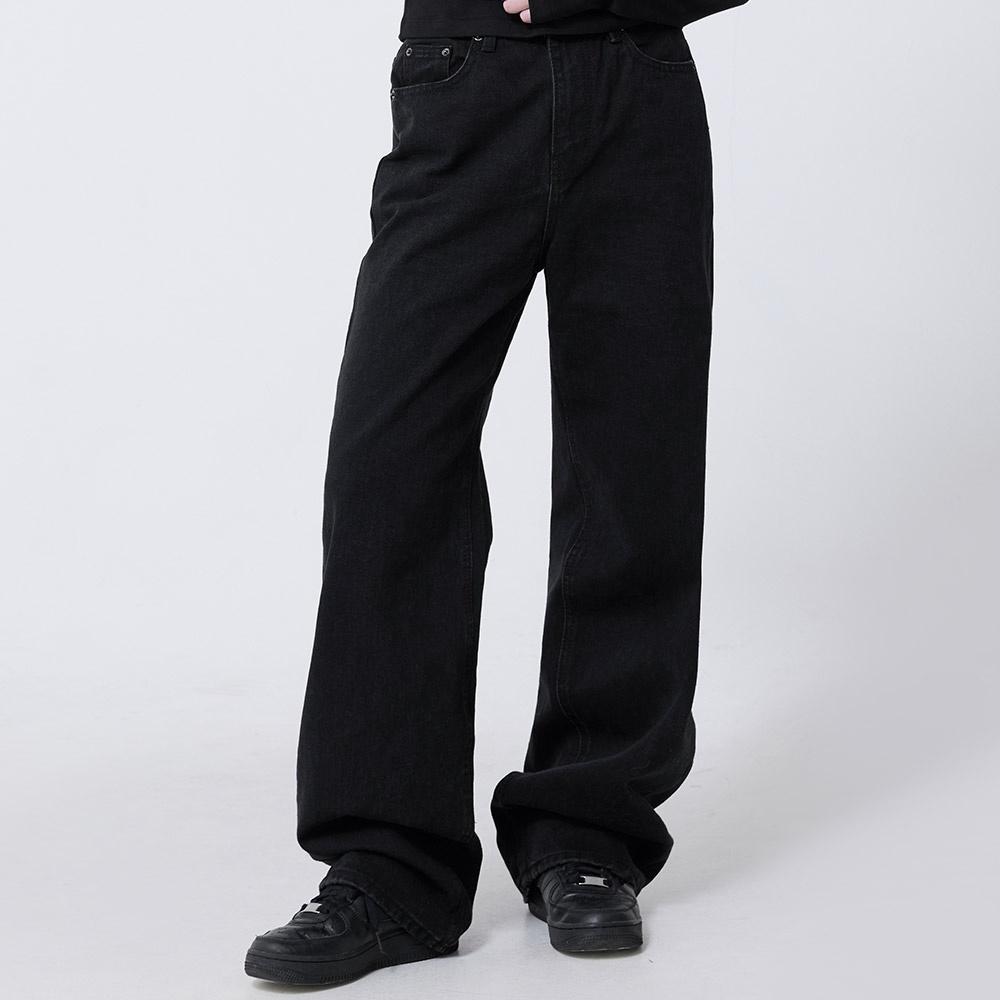 [9117] (기모 옵션) MC 와이드 데님 (블랙)