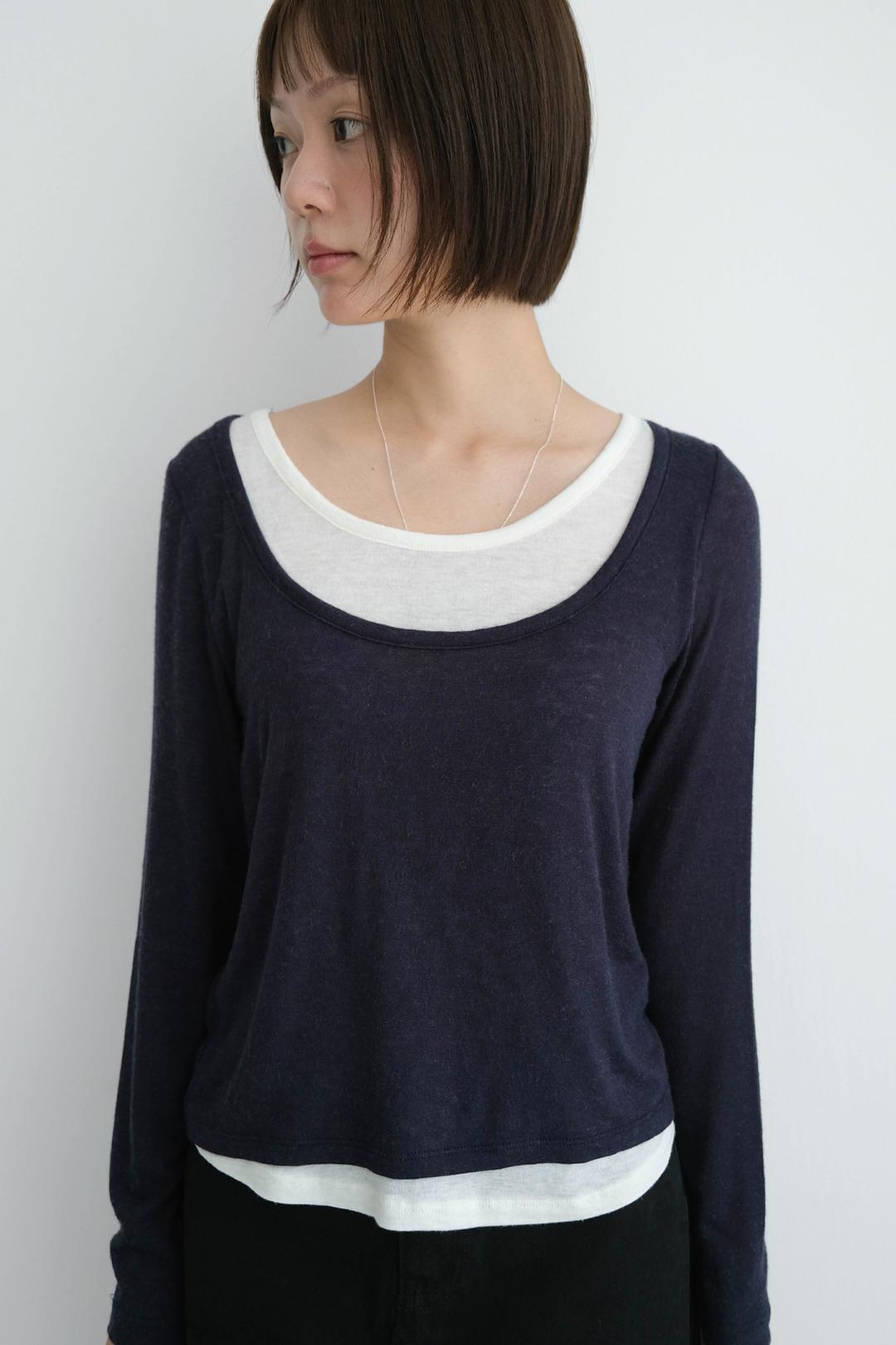 Double layered wool tshirt (2col)