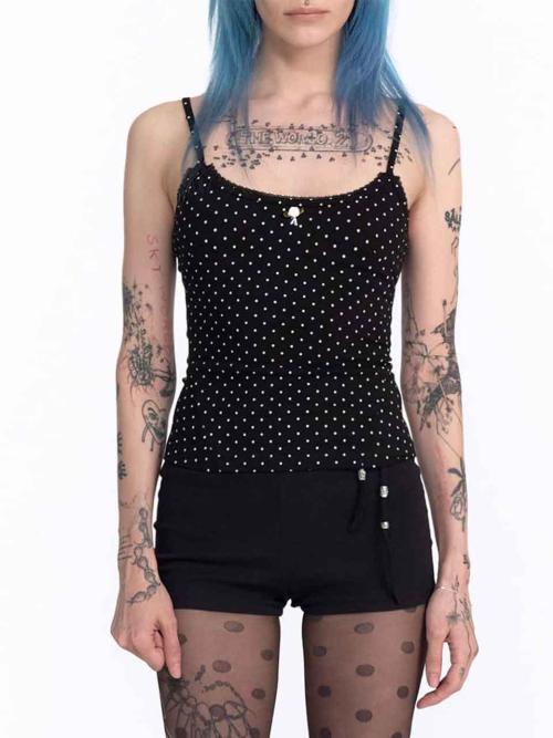 ROSE POLKA DOT CAMI