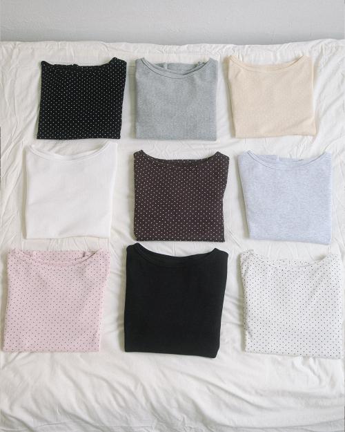 (2PACK)GOLJI BOAT NECK L/S TEE(9COLOR)