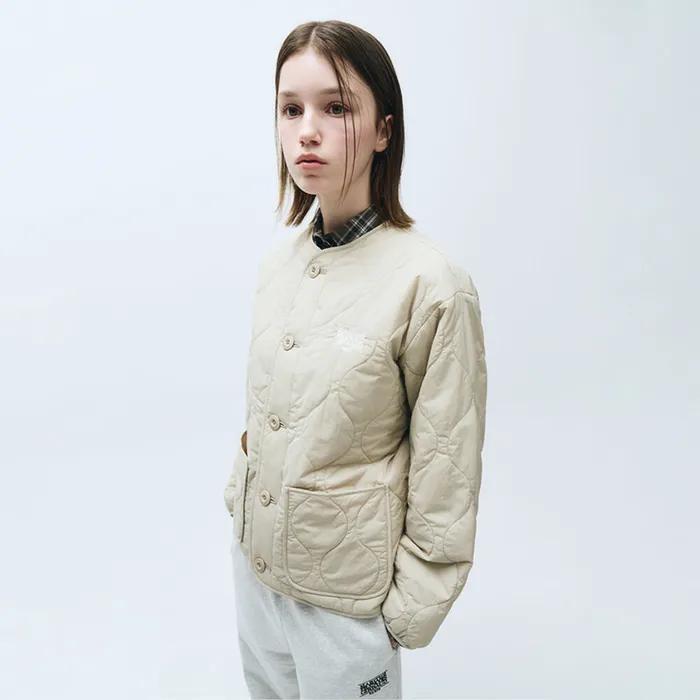 CLASSIC LOGO QUILTING JACKET beige