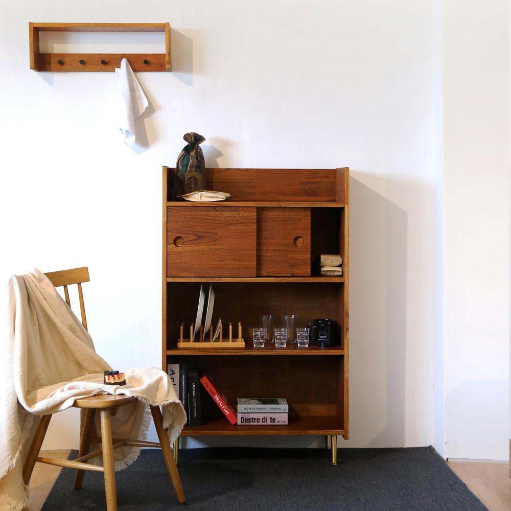 로블 참죽 슬라이딩 홈카페 수납장 790 (깊이300)