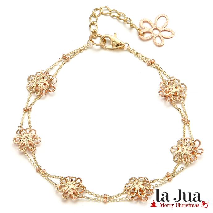 18K 골드 아즈링 플라워 팔찌