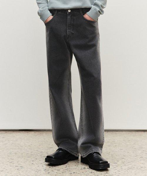 Mid Rise Wide Jeans DCPT027BlackSide