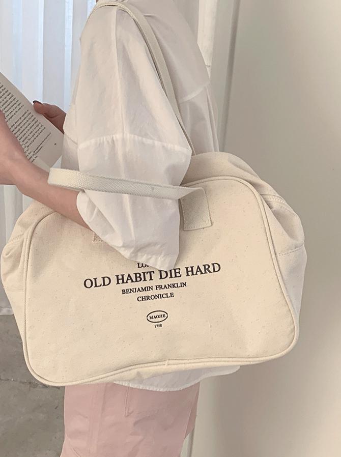 런던 보부상 넉넉한 운동 여행 짐 캔버스 보스턴백