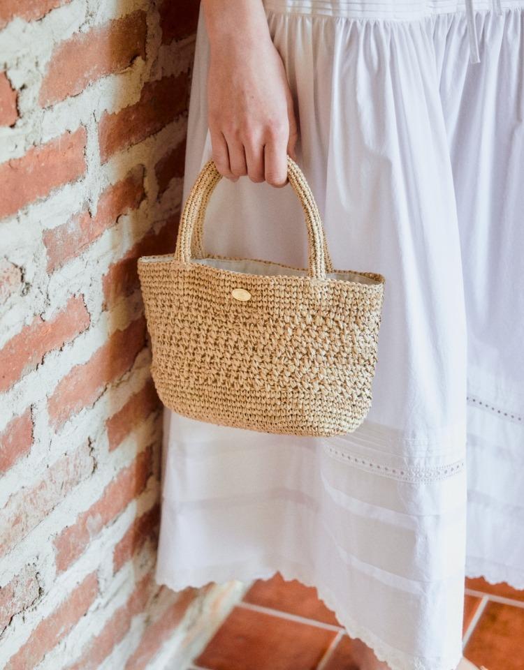 raffia bag (mini-tote) - natural