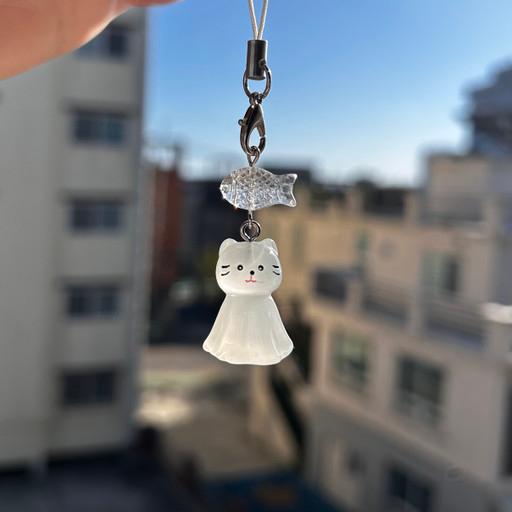 🐱야광 고양이 테루테루보즈 키링&핸드폰줄🐱