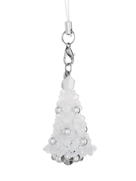 Christmas Tree Beads Phone String (White)