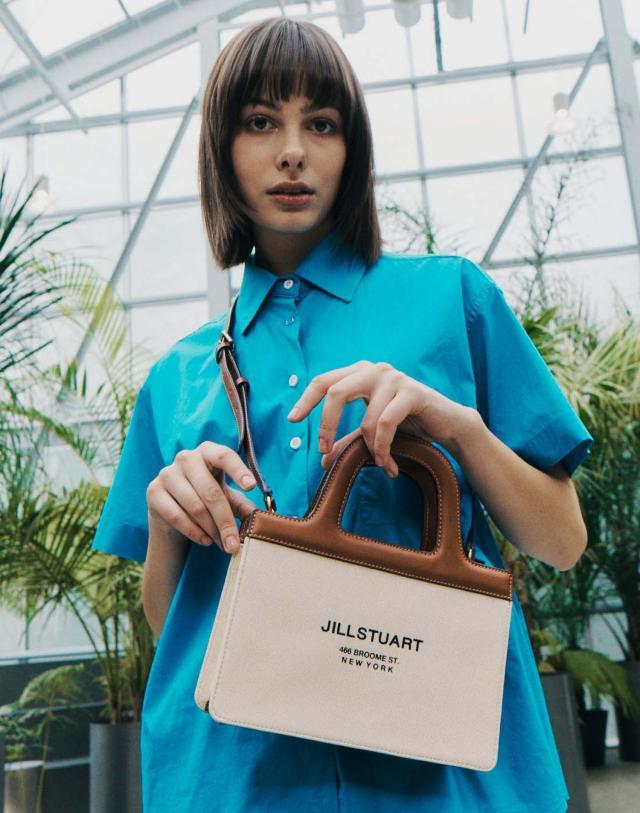 [PAPER22] 아이보리 캔버스 무드 브라운 콤비 미니토트백