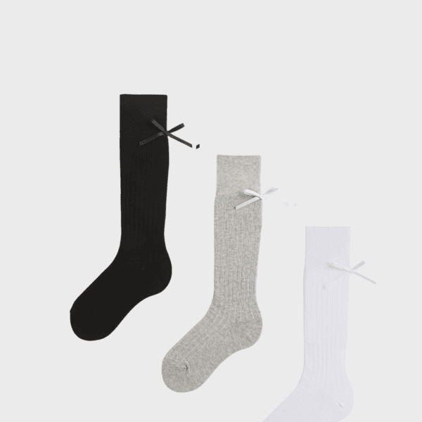 ribbon tie socks (3colors)