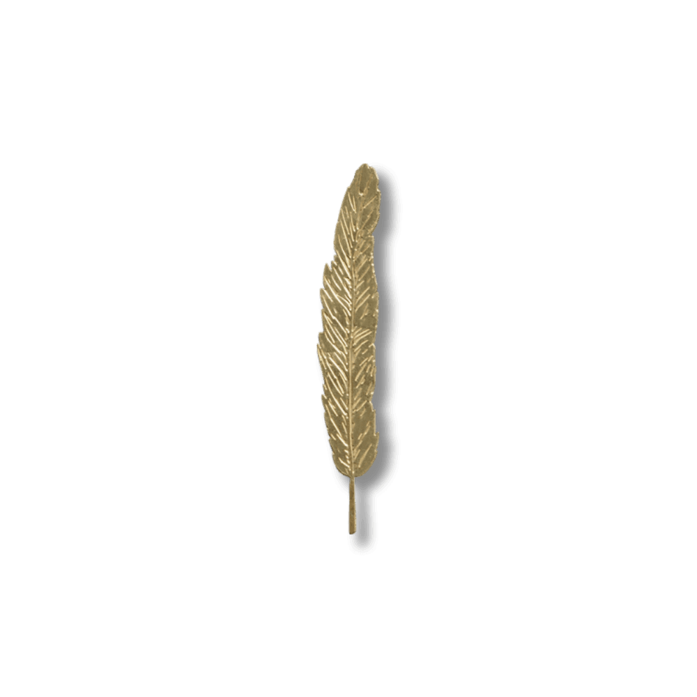 Feather Brass Bookmark · yiyeha