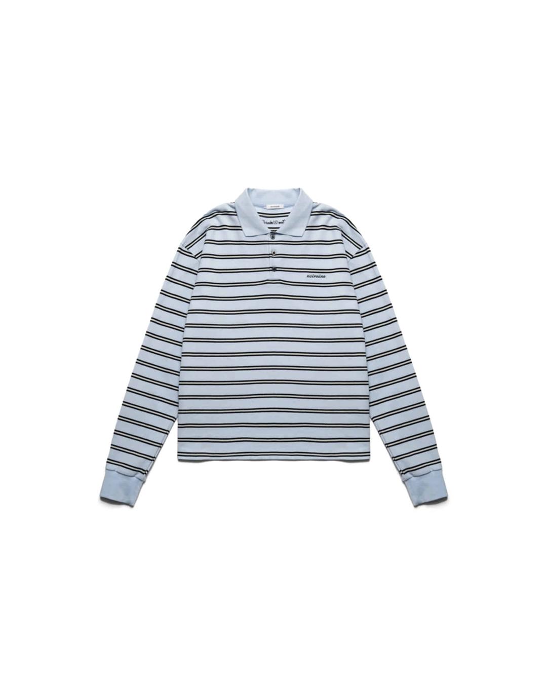 Stripe Pique T-Shirt [SKY BLUE]