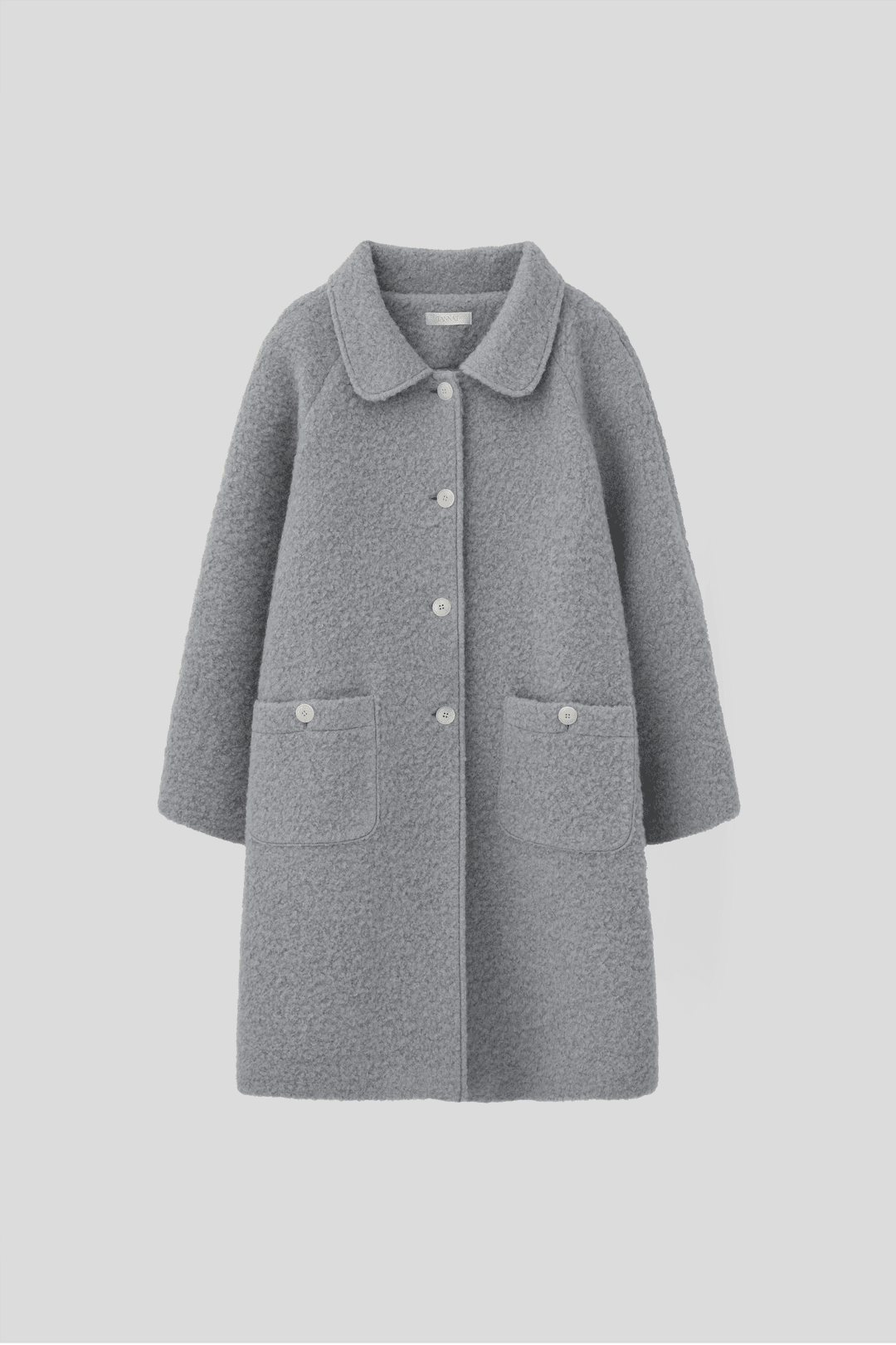 (1st re-stock) T/T Alpaca boucle long coat (skyblue)