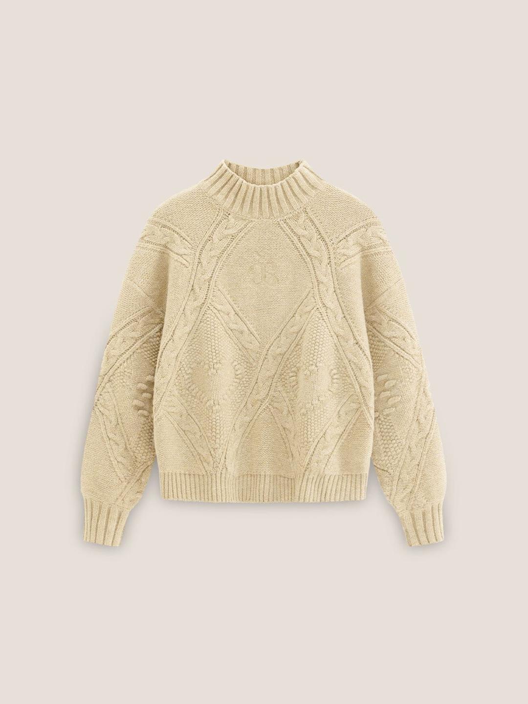 Aelfric Eden Essential Stitch Turtleneck Sweater - Apricot / XL