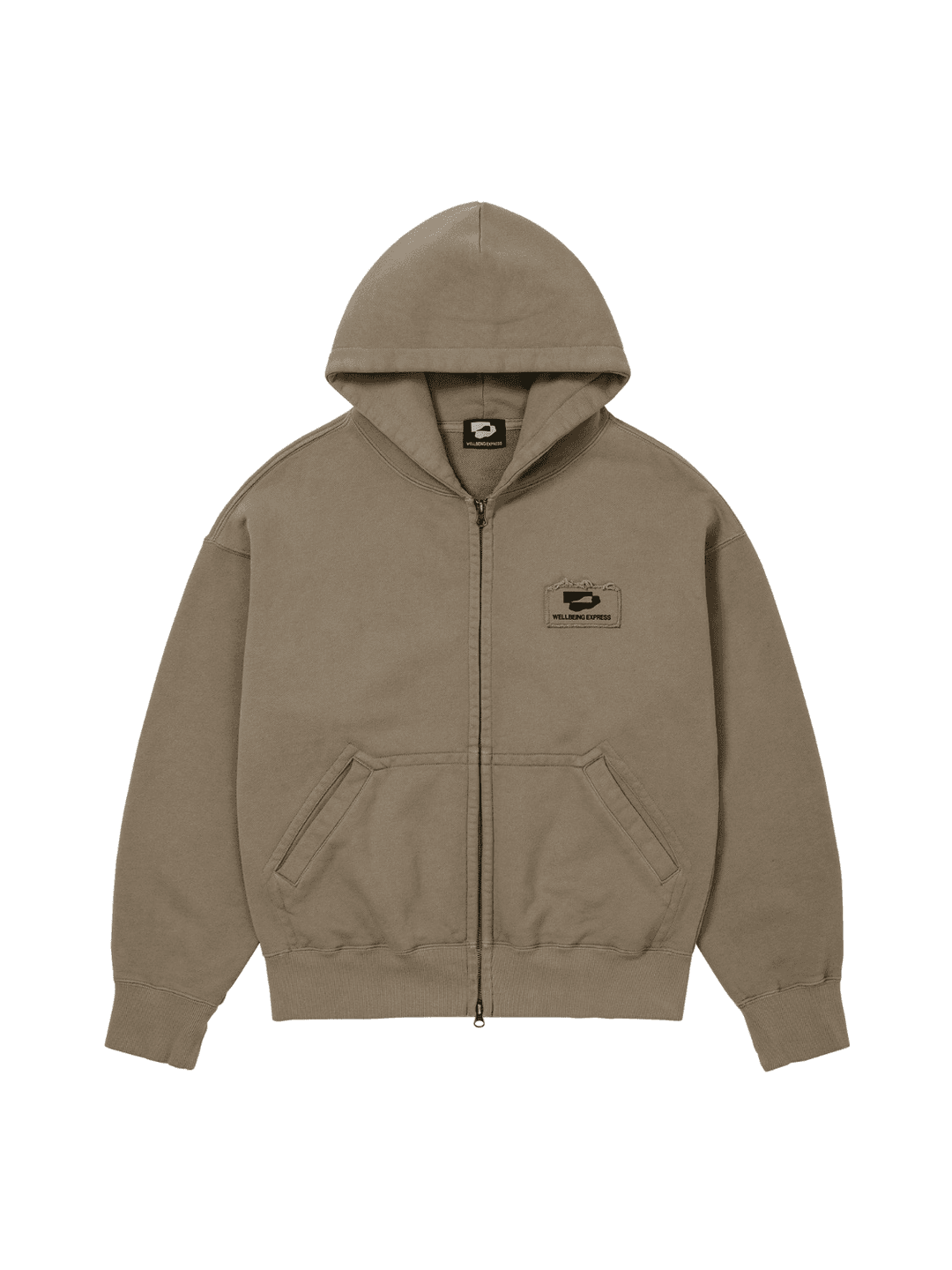 (25FW) Logo Patch Zip Up Mocha