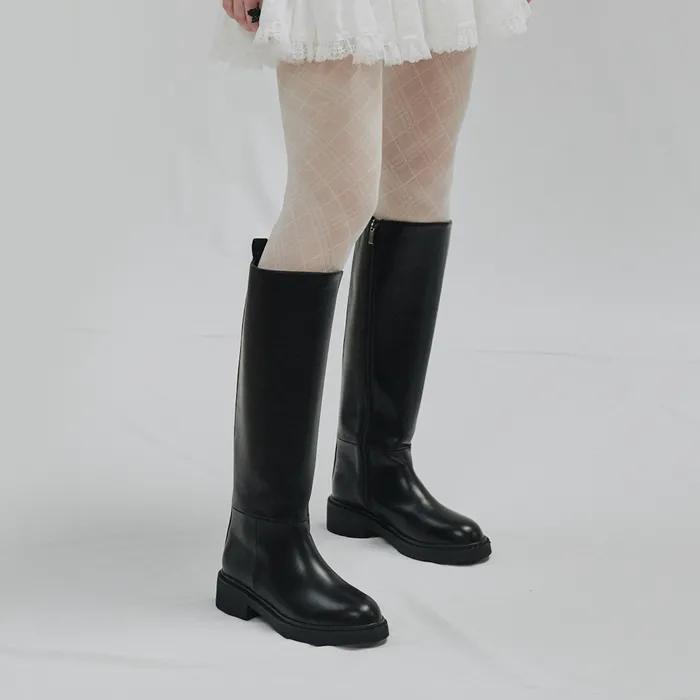 [당일발송][단독][유튜버PICK] Mago 마고 클래식 오버솔 페미닌 캐쥬얼 롱부츠_3color 4cm