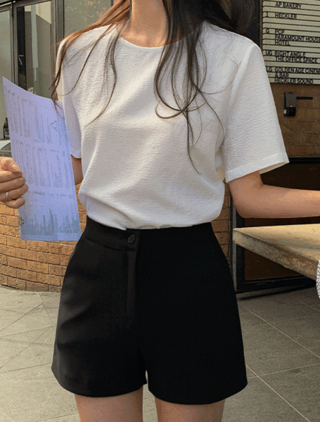 베니토 [6천장돌파/컬러추가][구름같은가벼움/링클프리][made] 시어서커 티셔츠 블라우스 (여름/데일리/라운드넥/하객룩/오피스룩/격식룩)