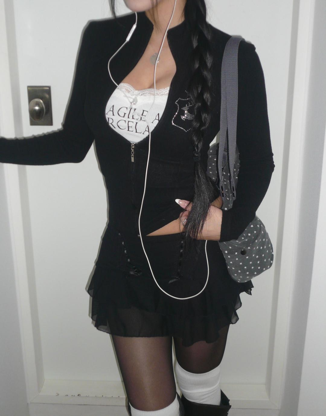 Upper Club Deer Zip-up (BLACK )