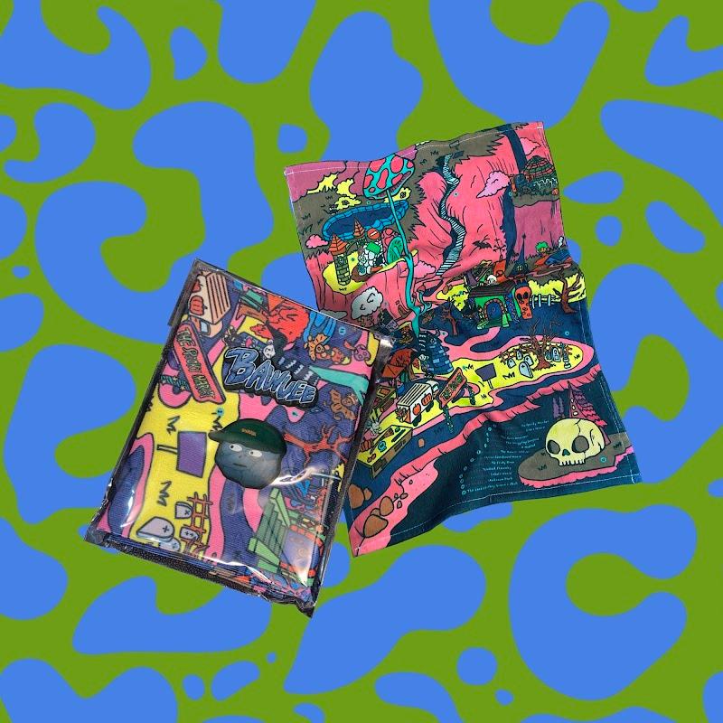 The Oddball Town Map Fabric Poster