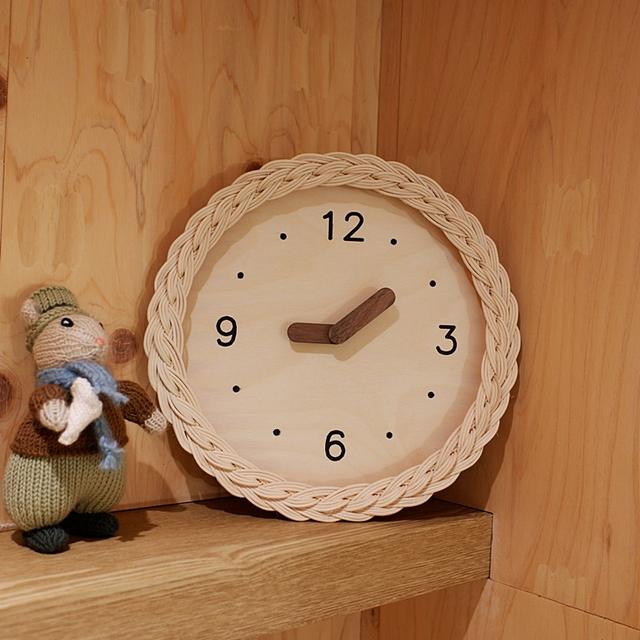 라탄시계만들기 DIY 재료(합판,원목 미니바늘, 무브먼트, 고리)라탄스토리