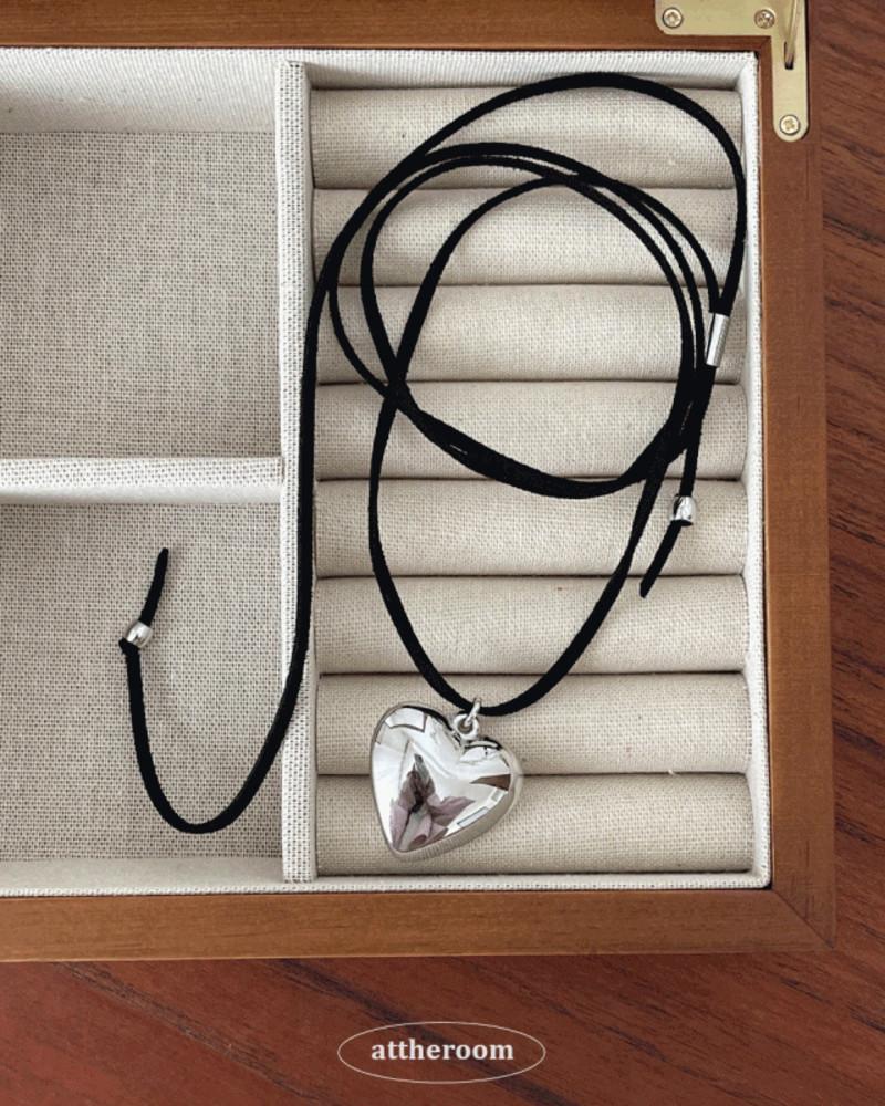 듀엘 통통하트 빅하트목걸이 스트링 팬던트목걸이