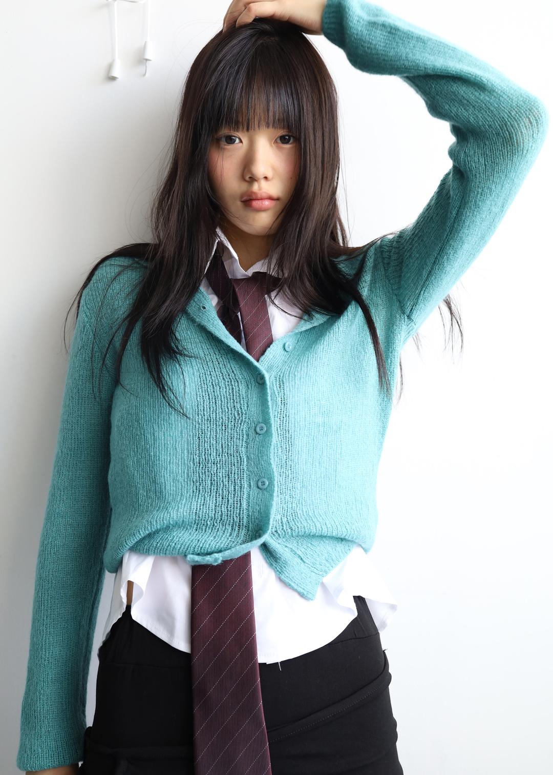 tomo wool cardigan (mint)