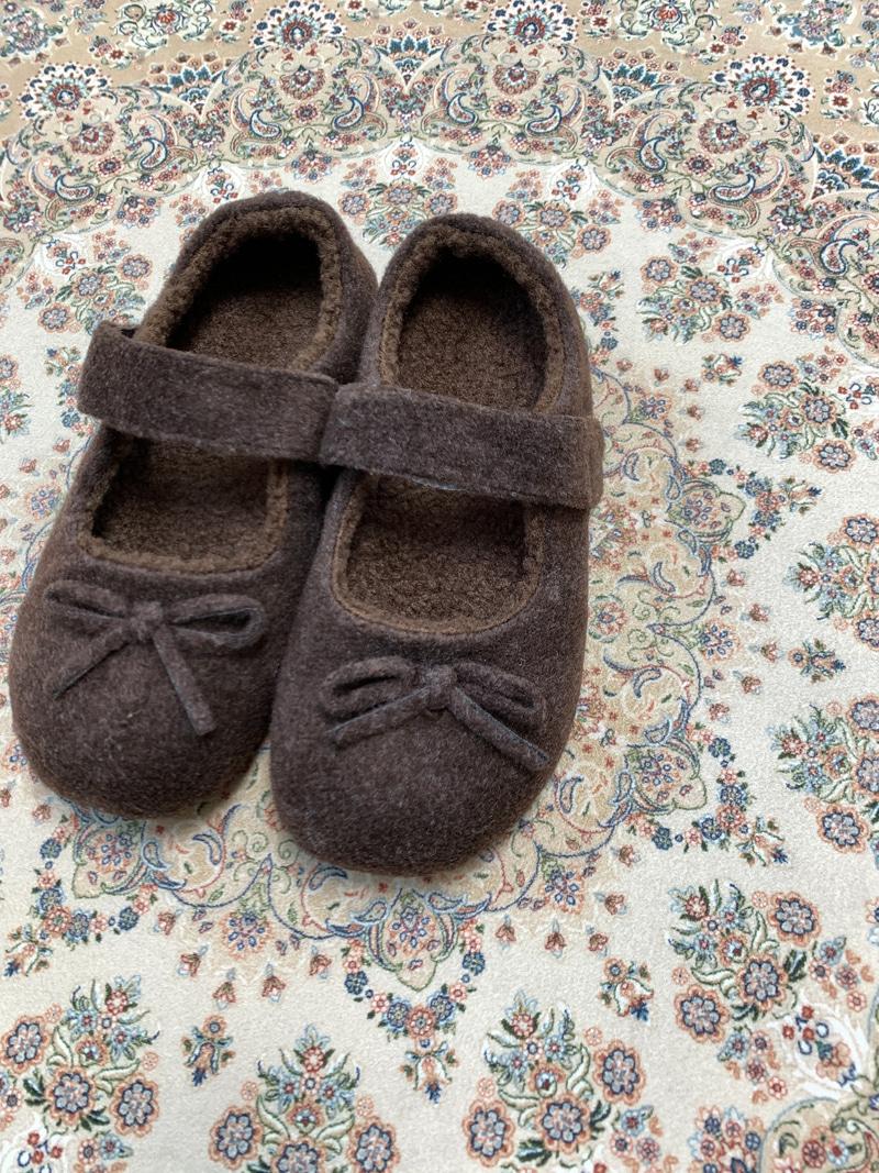 Muffin ribbon fleece shoes ( 3 color )