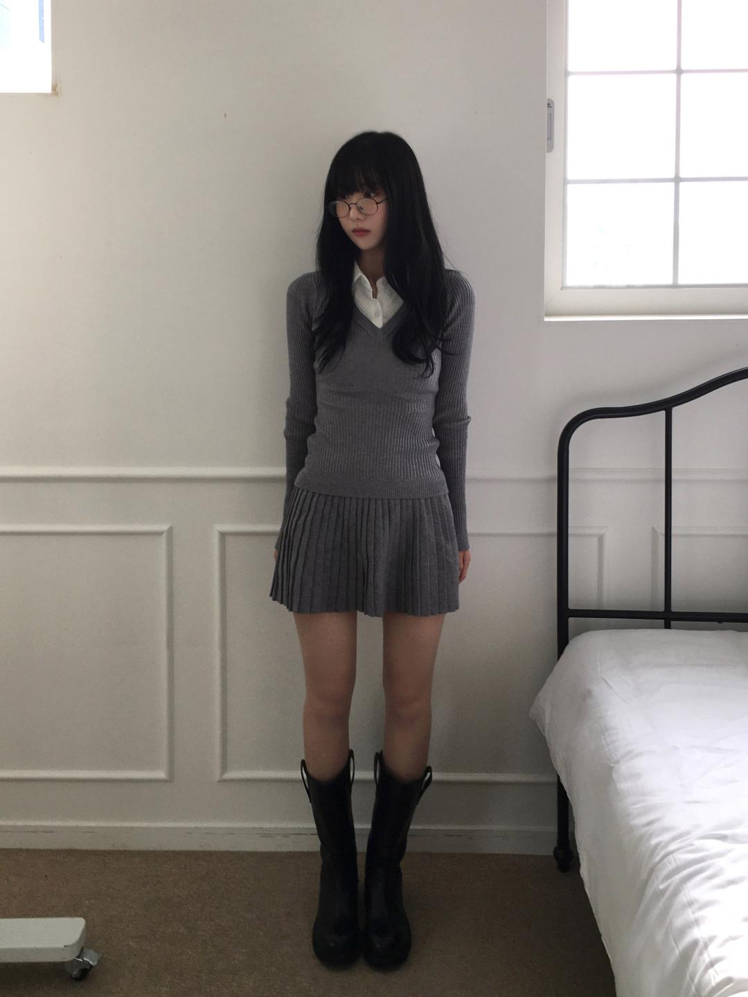 키튼 제프 니트 투피스 (one color) 입고 지연