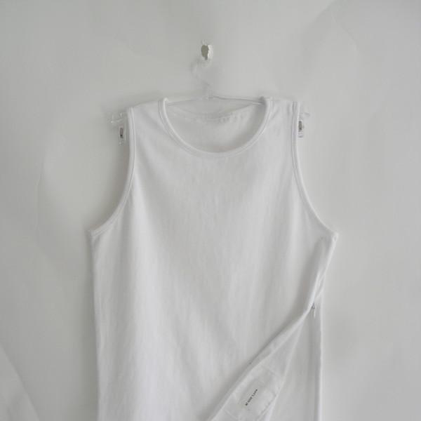 Side Zipper Cotton Top - White