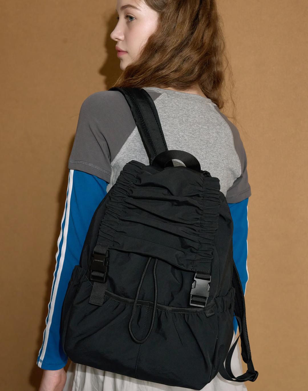 [조던] 블랙 셔링 플랩 백팩