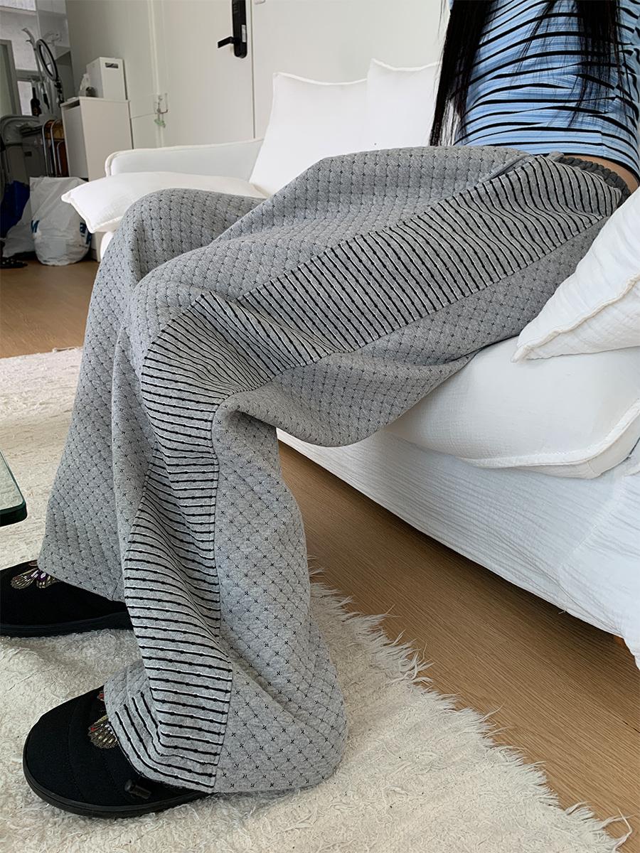 Grid mix pants (2color)