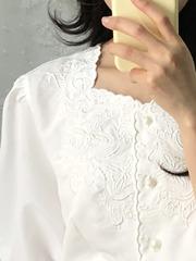 white embroidery blouse