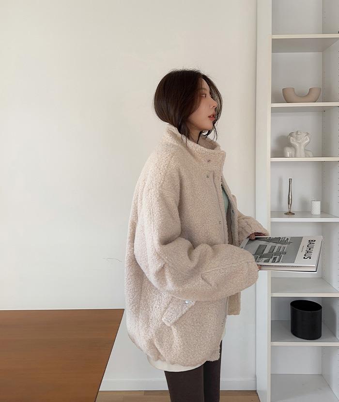 멘토즈부클누빔자켓