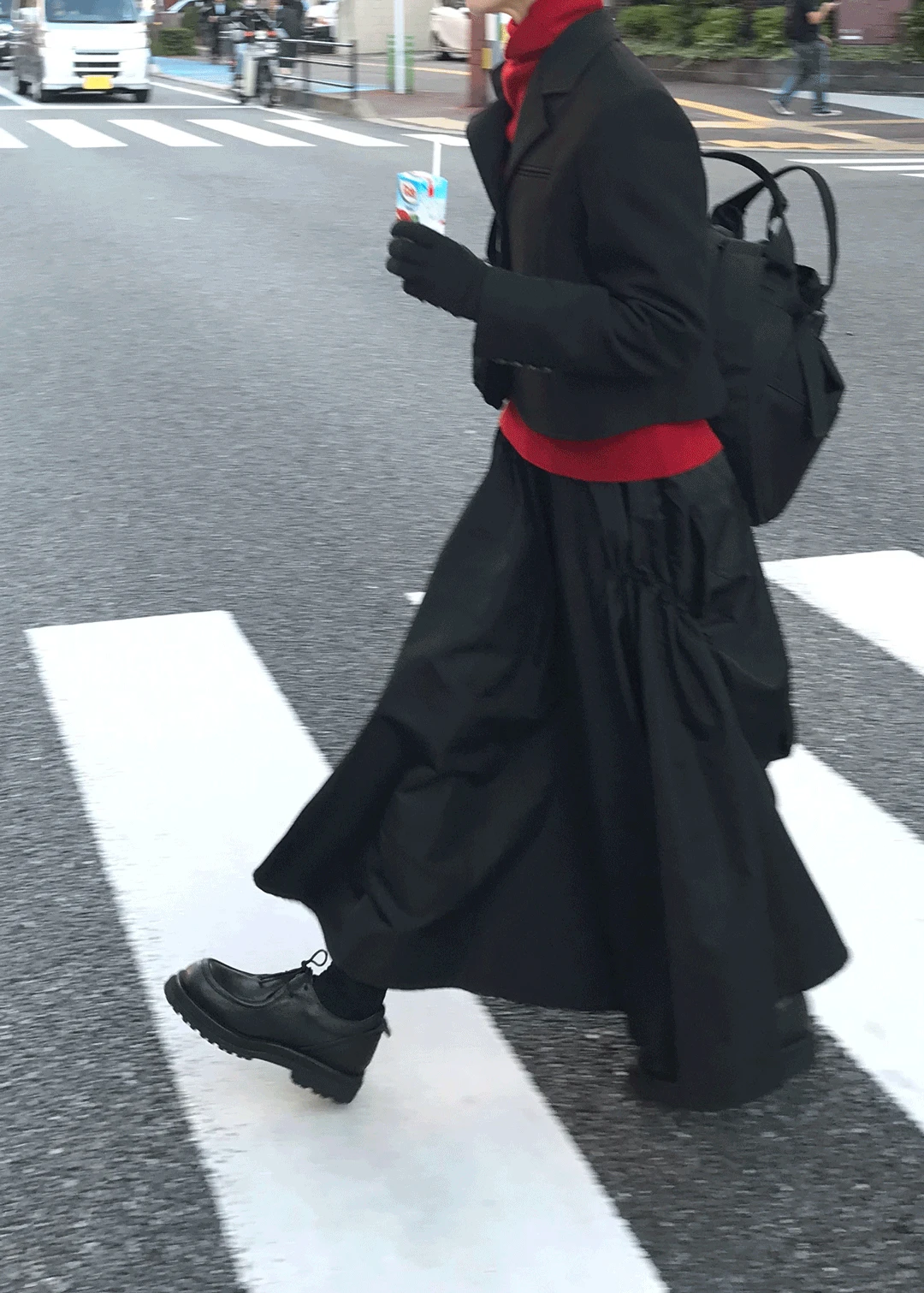 SHIRRING BACK POCKET SKIRT