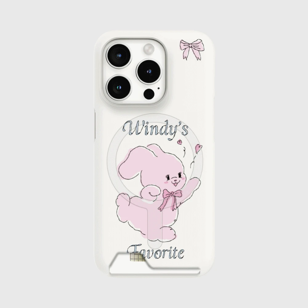 vintage bunny windy [맥세이프 카드수납 폰케이스]