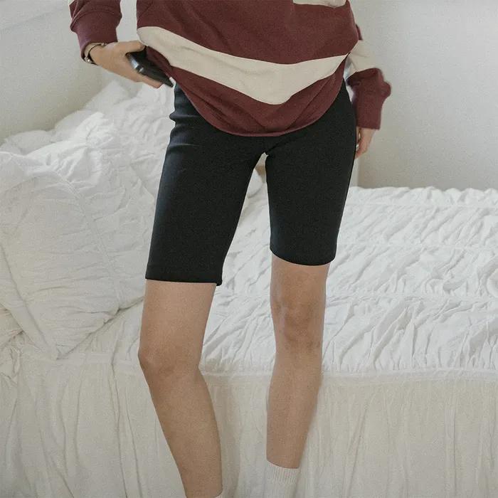 SIPT7146 컴포트 라인 바이커 쇼츠_Black