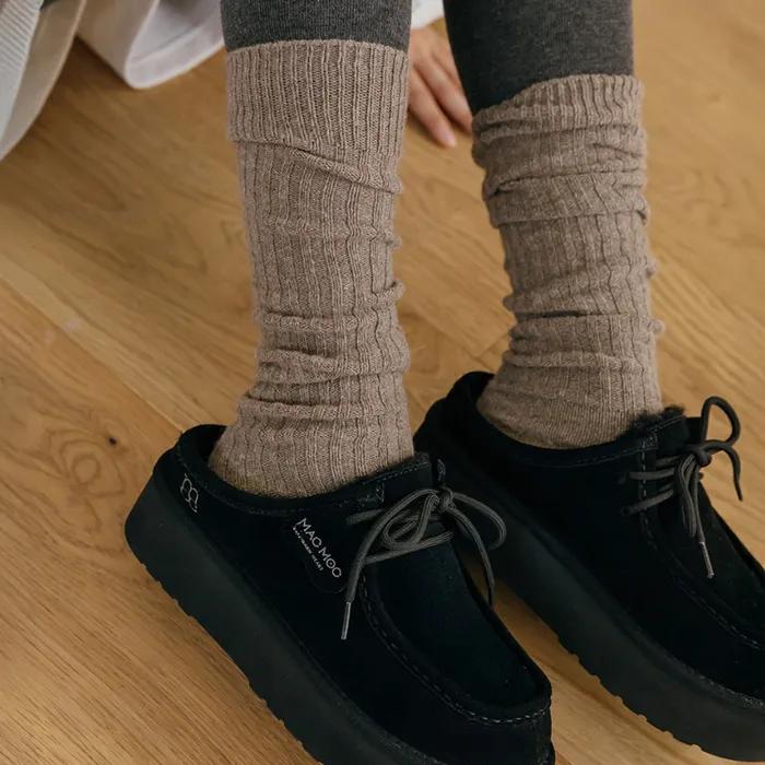 Dotom 도톰 울 리브드 니삭스_5color 중 택2