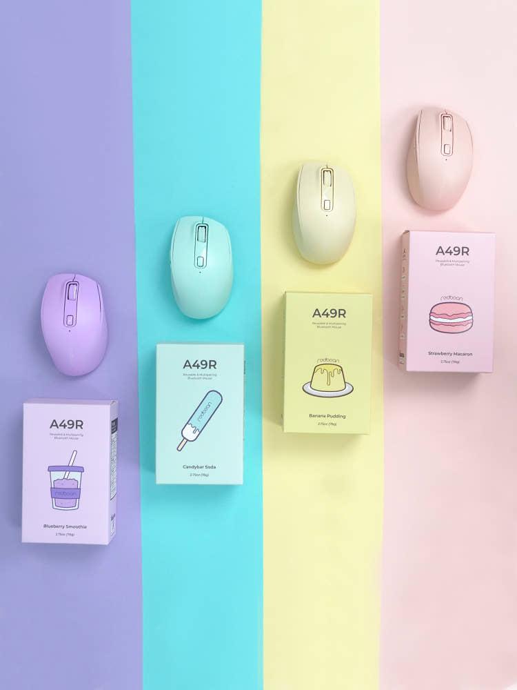 레드빈 리유저블 C타입 충전식 블루투스 무소음 무선마우스 A49R 멀티페어링